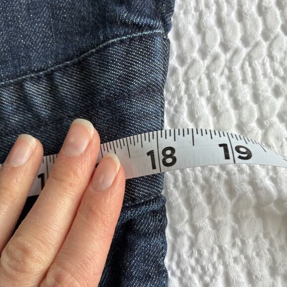 VTG Y2K Louie Denim Blazer Women 14 Dark Wash‎ Jacket Feminine Preppy - Picture 15 of 16